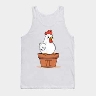 funny Chicken Pot Pi Math Day Tank Top